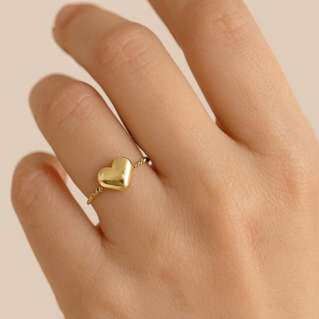 Anel Dourado de Falange Coração Auryn - Minha loja