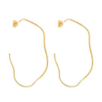 Argola Dourada Ondulada Assimétrica Auryn - Minha loja