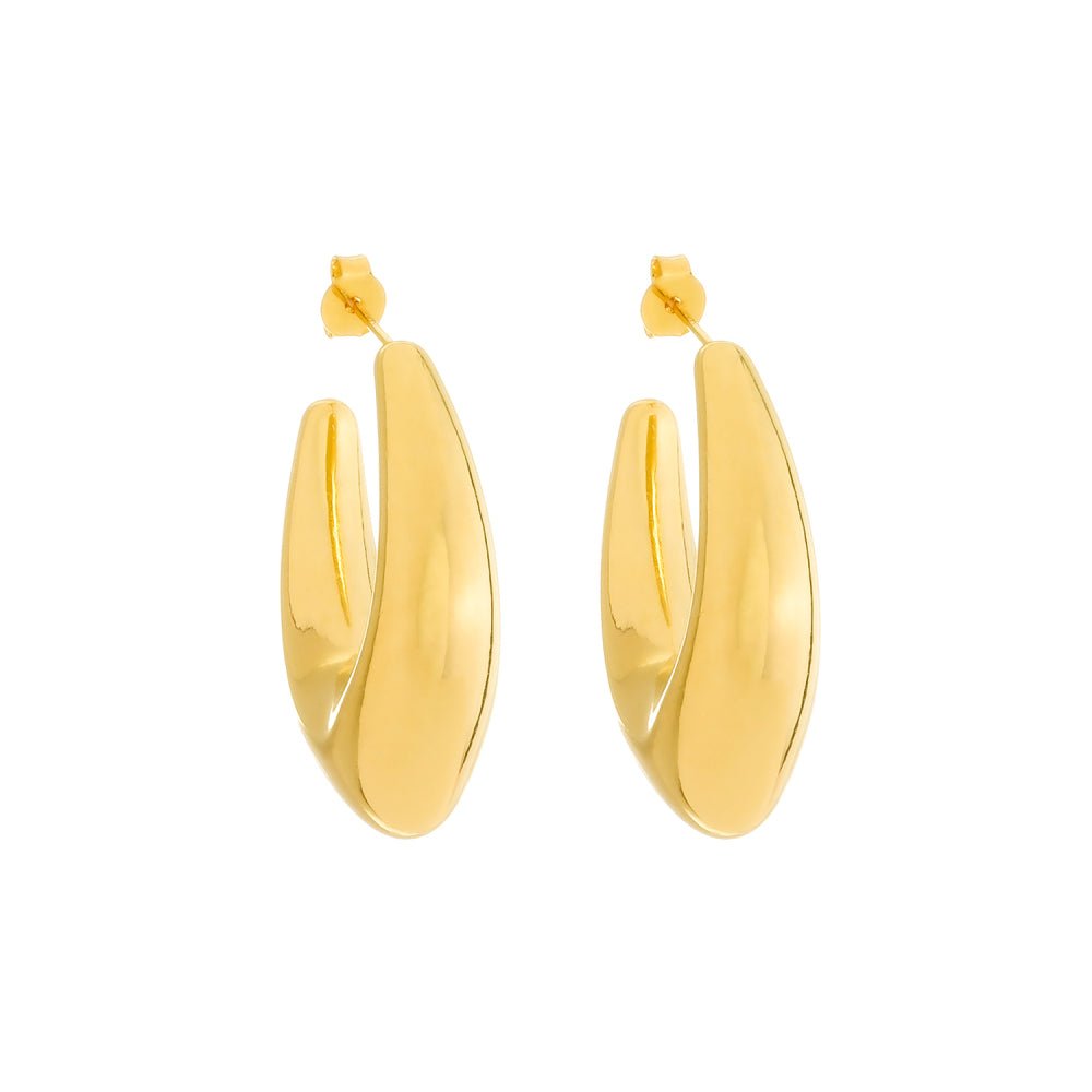 Brinco Dourado Concha Orgânico Auryn - Minha loja