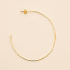 Brinco Dourado de Argola Fina Lisa Grande Auryn - Minha loja