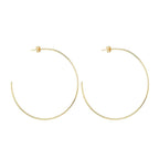 Brinco Dourado de Argola Fina Lisa Grande Auryn - Minha loja