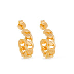 Brinco Dourado de Argola Formato Corrente Pequeno Auryn - Minha loja