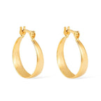 Brinco feminino Auryn de argola média lisa com visual elegante