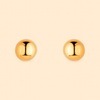 Argola média dourada lisa Auryn em semijoia com design moderno