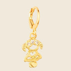 Argolinha dourada Auryn para menina com zircônias delicadas