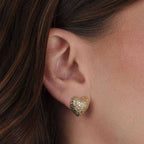 Brinco Dourado de Coração Irregular Auryn - Minha loja