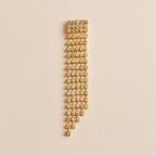 Brinco Dourado de Luxo com 123 Pedras de Strass Auryn - Minha loja