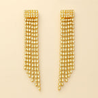 Brinco Dourado de Luxo com 123 Pedras de Strass Auryn - Minha loja