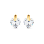 Brinco Dourado de Pedra Zircônia em formato de Coração Auryn - Minha loja