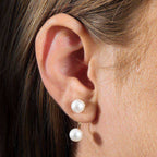 Brinco Dourado de Pérola Dupla Auryn - Minha loja