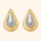 Brinco Dourado e Prateado Formato Gota Auryn - Minha loja