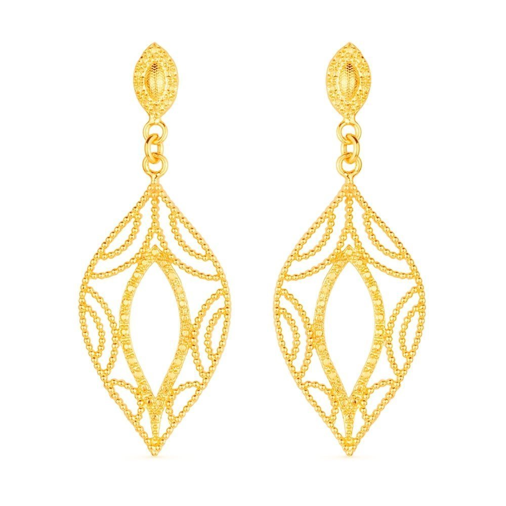 Brinco Dourado Folha de Gala Auryn - Minha loja