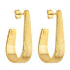 Brinco Dourado Formato Gota Escovado Auryn - Minha loja