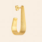 Brinco Dourado Formato Gota Escovado Auryn - Minha loja