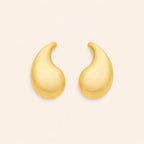 Brinco Dourado Gota Curvada Média Auryn - Minha loja