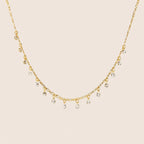 Choker dourada de pontos de luz Ayren em semijoia elegante