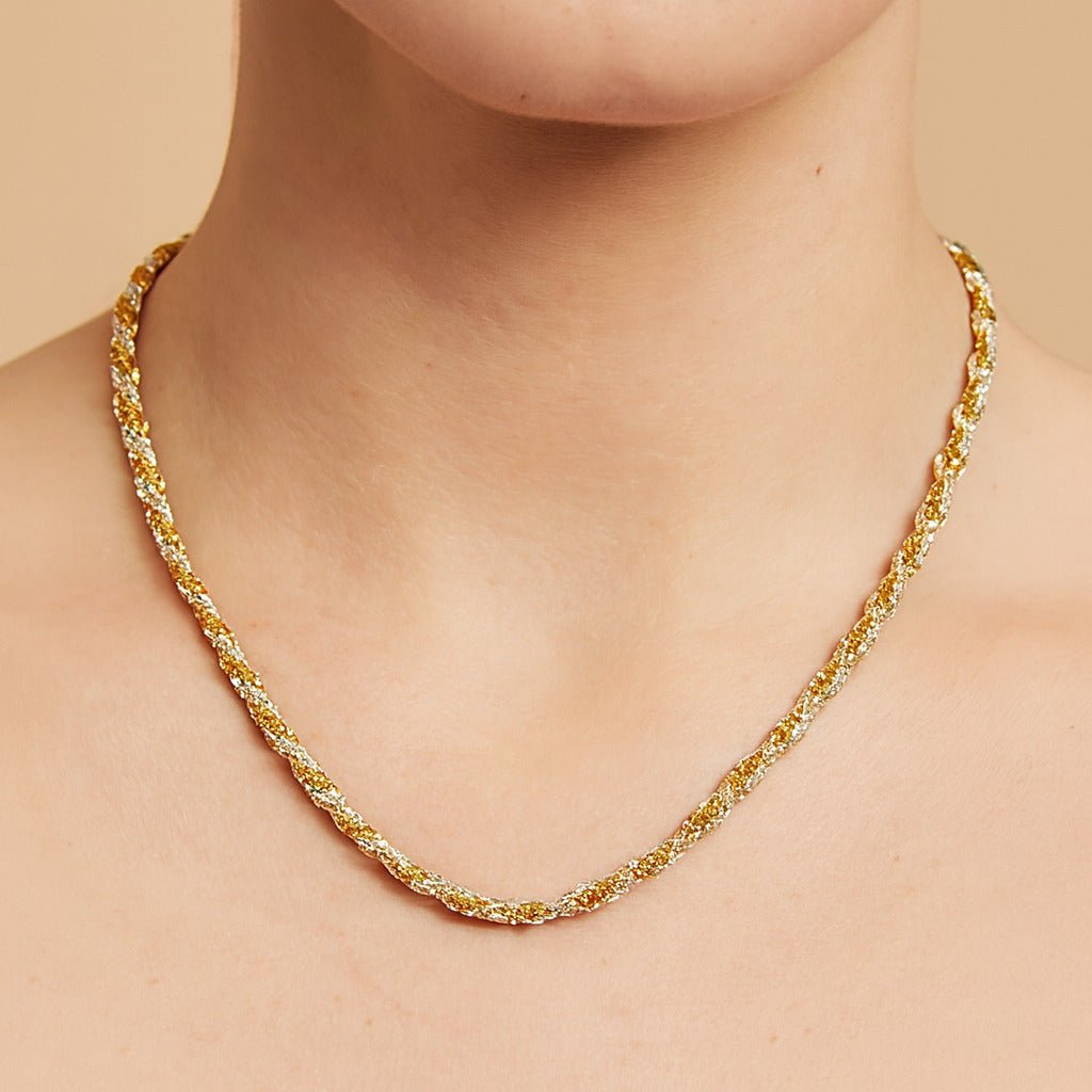 Colar Baiano Dourado e Prateado Auryn - Minha loja