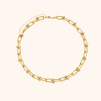 Colar Dourado Chocker Corrente Elos Largos Auryn - Minha loja