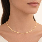 Colar Dourado Chocker de Fita Auryn - Minha loja