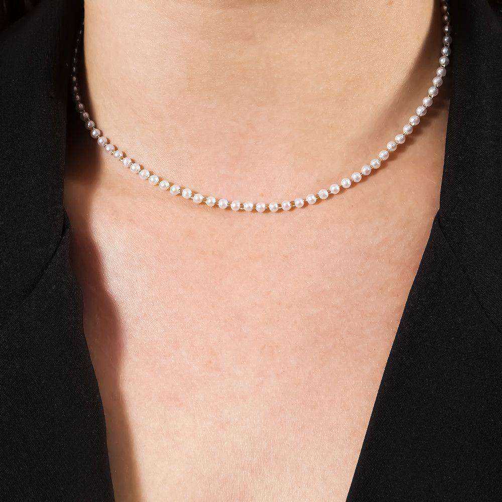 Colar Dourado Chocker de Pérolas Auryn - Minha loja