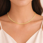 Colar Dourado Chocker de Seta Auryn - Minha loja