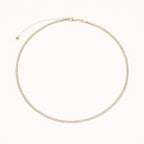 Colar Dourado Chocker Riviera Pedras Brancas Auryn - Minha loja