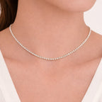 Colar Dourado Chocker Riviera Pedras Brancas Auryn - Minha loja