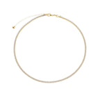Colar Dourado Chocker Riviera Pedras Brancas Auryn - Minha loja