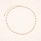 Colar Dourado com Trevos Brancos Auryn - Minha loja