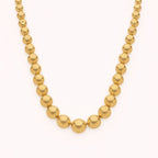 Colar Dourado de Bolas Crescentes Auryn - Minha loja