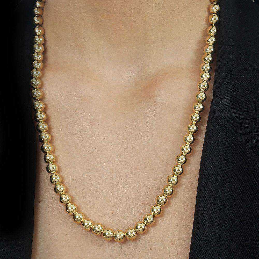 Colar Dourado de Bolas Médias Auryn - Minha loja
