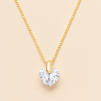 Colar Dourado de Coração em Cristal Auryn - Minha loja