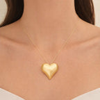 Colar Dourado de Coração Liso Auryn - Minha loja