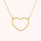 Colar Dourado de Coração Vazado Arco Auryn - Minha loja