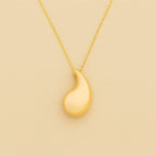 Colar Dourado de Gota Curvada Auryn - Minha loja