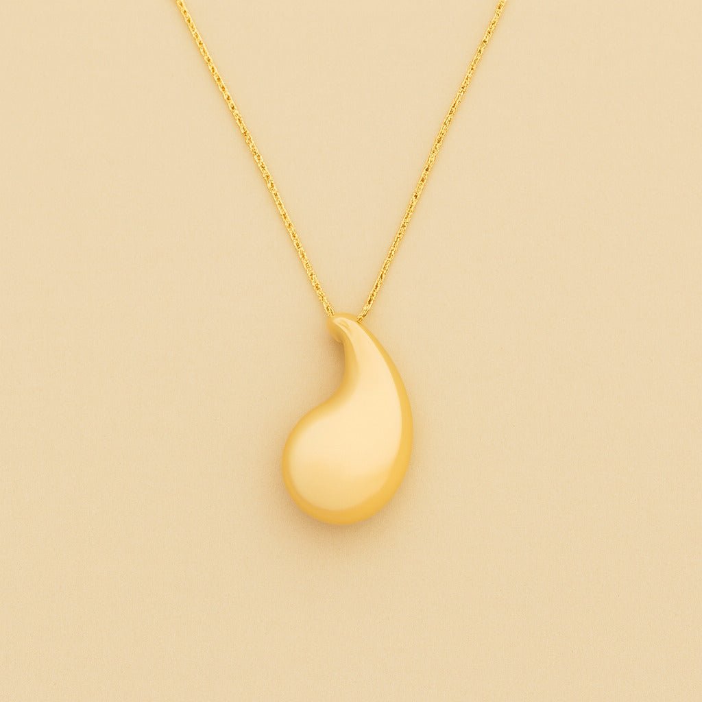 Colar Dourado de Gota Curvada Auryn - Minha loja