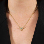 Colar Dourado Espirito Santo com Zircônia AurynAuryn - Minha loja