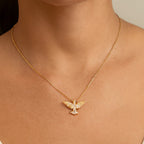 Colar Dourado Espirito Santo com Zircônia AurynAuryn - Minha loja