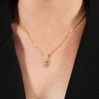 Colar Dourado Filha com Zircônia Auryn - Minha loja