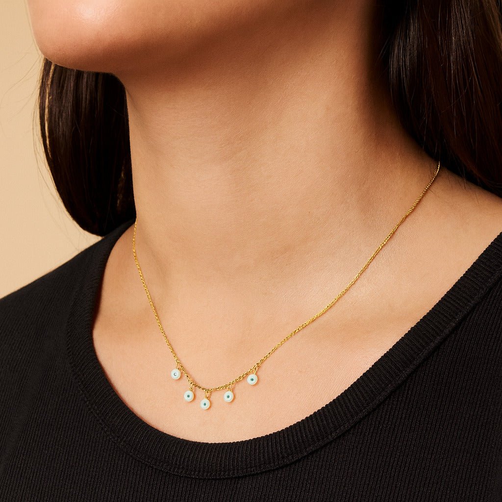 Colar Dourado Olho Grego Auryn - Minha loja