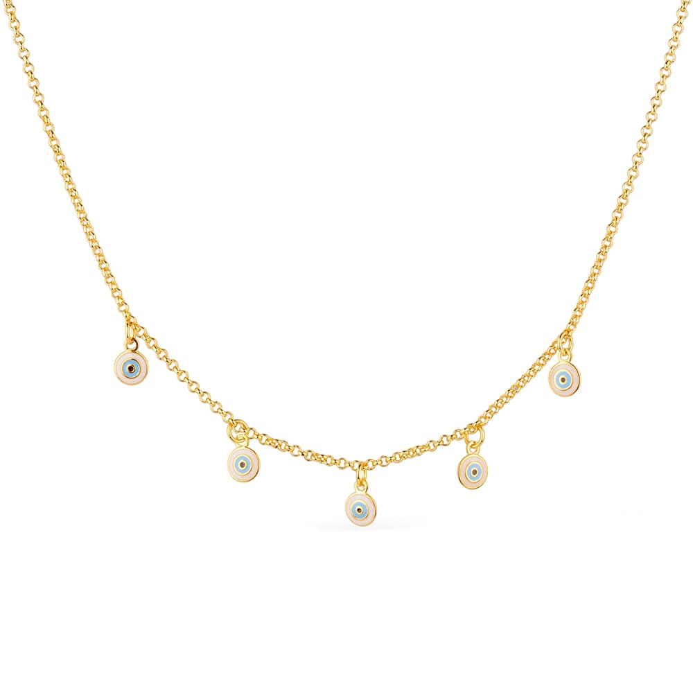 Colar Dourado Olho Grego Auryn - Minha loja