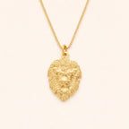Colar Dourado Pingente Leão Auryn - Minha loja
