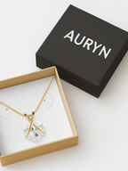 Colar Dourado Religioso de Cruz Jesus Auryn - Minha loja