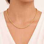 Corrente Dourada Delicada Trançada Auryn - Minha loja