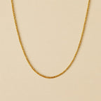 Colar dourado ponto de luz Ayren com zircônia em semijoia premium