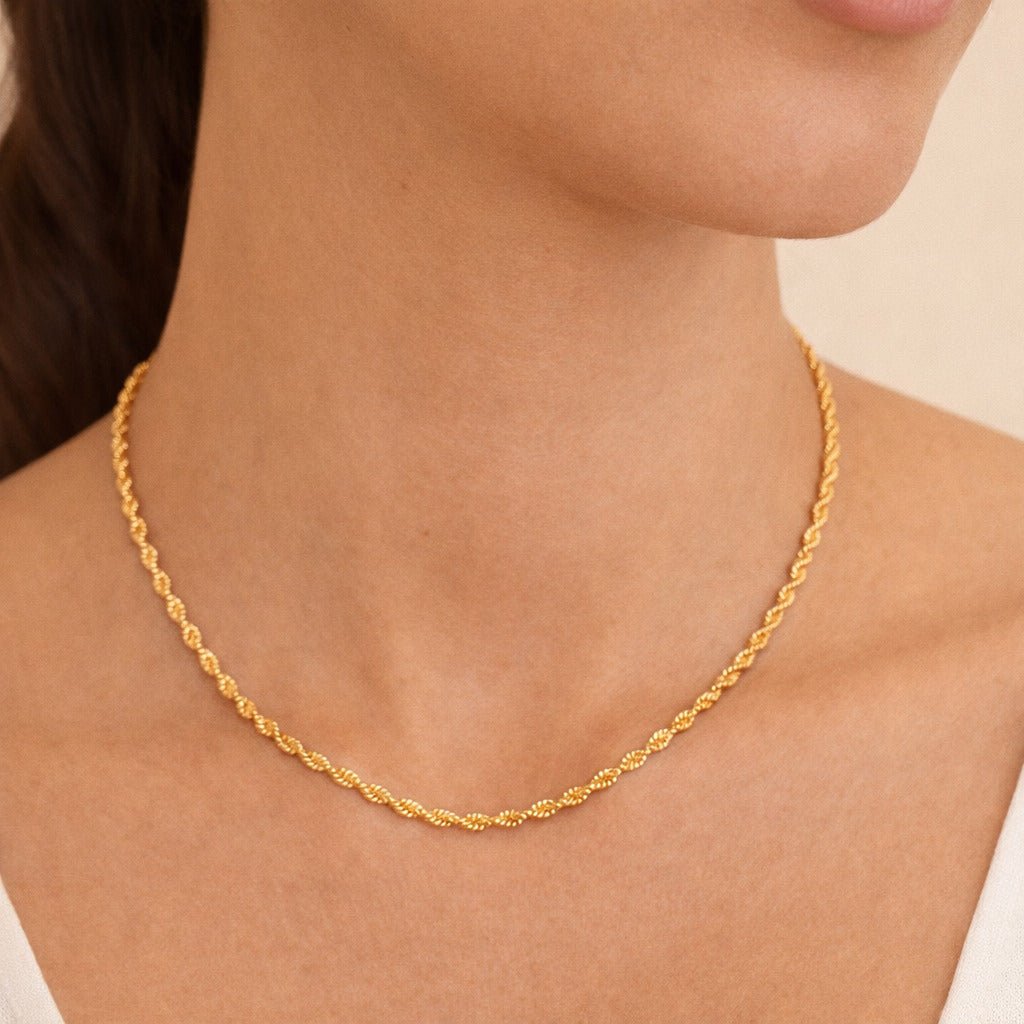 Corrente Dourada Singapura Auryn - Minha loja