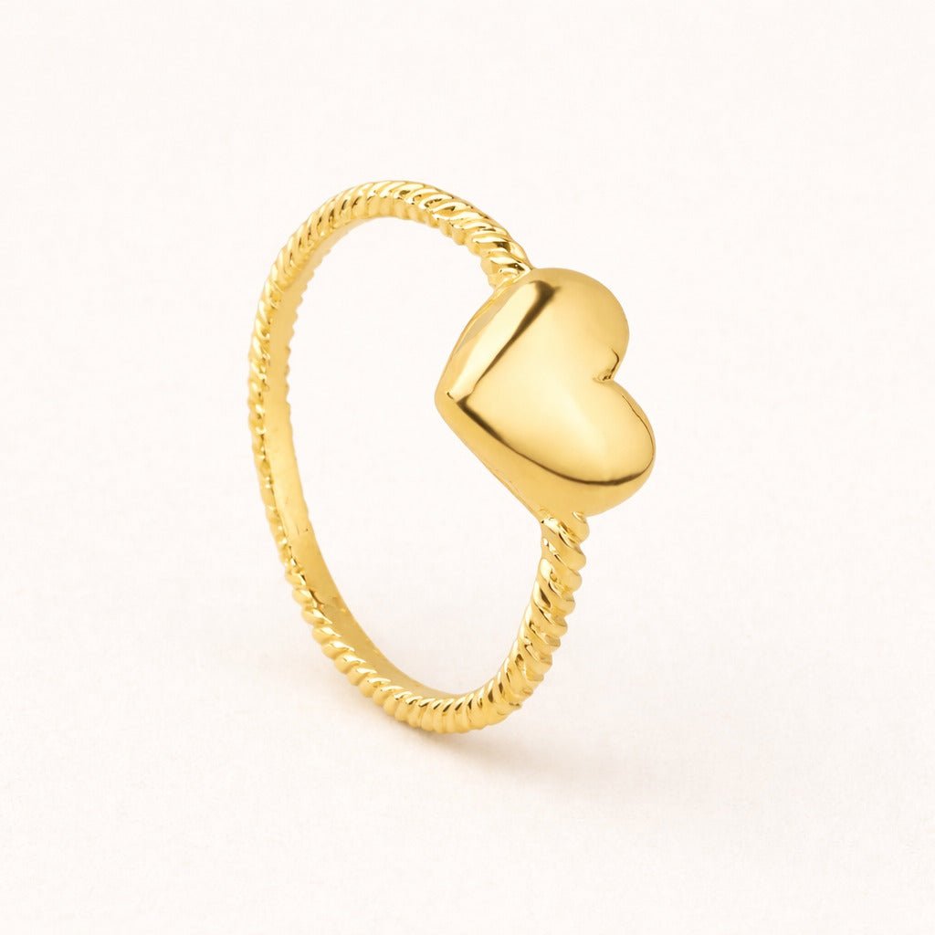 Kit: Anel Banhado a Ouro Falange de Coração e Colar Banhado a Ouro Ponto de Luz com Zircônia - Auryn Store