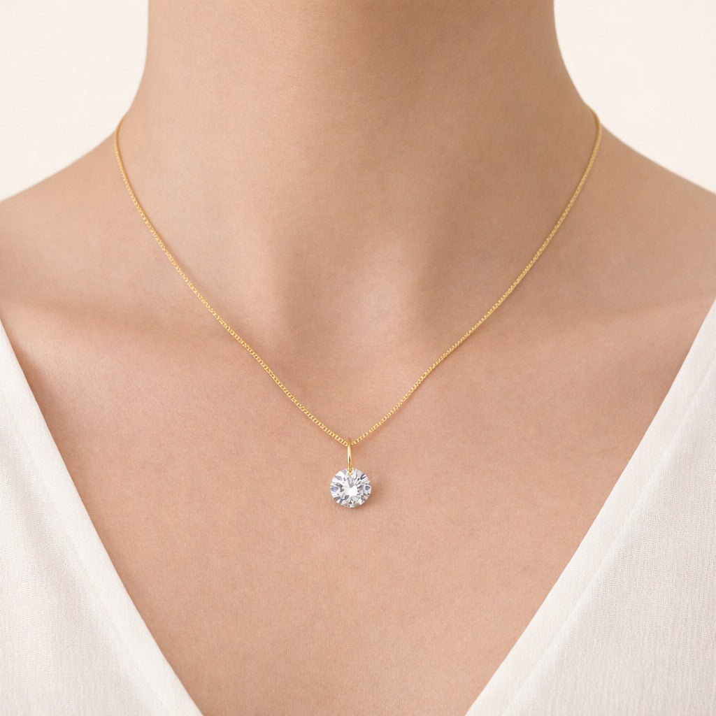 Kit: Anel Banhado a Ouro Falange de Coração e Colar Banhado a Ouro Ponto de Luz com Zircônia - Auryn Store