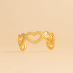 Piercing Dourado de Pressão de Corações Auryn - Minha loja