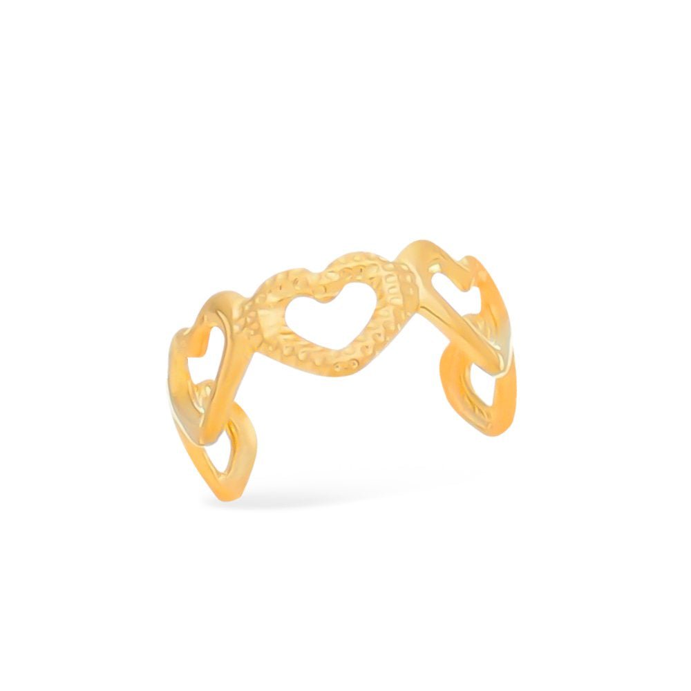 Piercing Dourado de Pressão de Corações Auryn - Minha loja